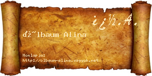 Ölbaum Alina névjegykártya